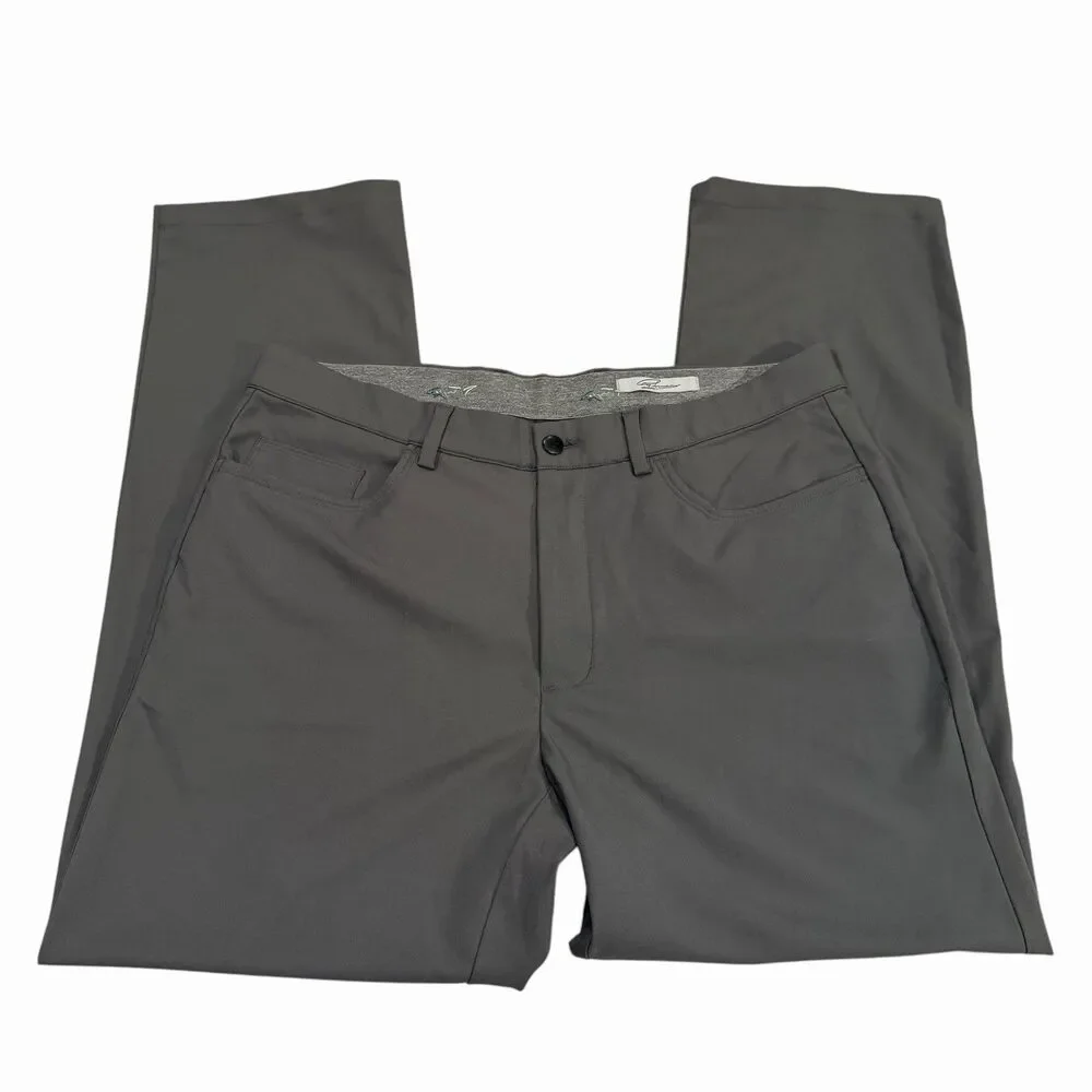 Greg Norman Everbest‎ Pants Mens 34x30 Golf Athleisure Gray Stretch Chinos